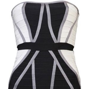 Herve leger strapless dress size small